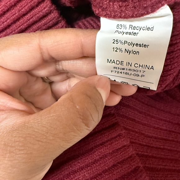 Princess Polly Bonington Burgundy Sweater Mini Dress Turtle Neck Long Sleeve S/M - Picture 11 of 14